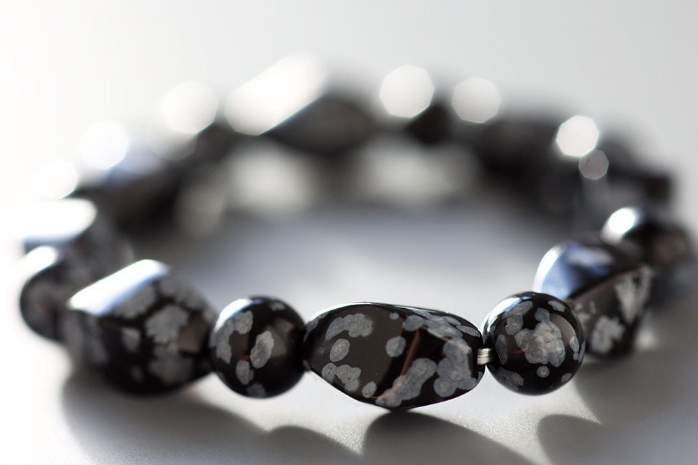 Armband "Schneeflocken-Obsidian"