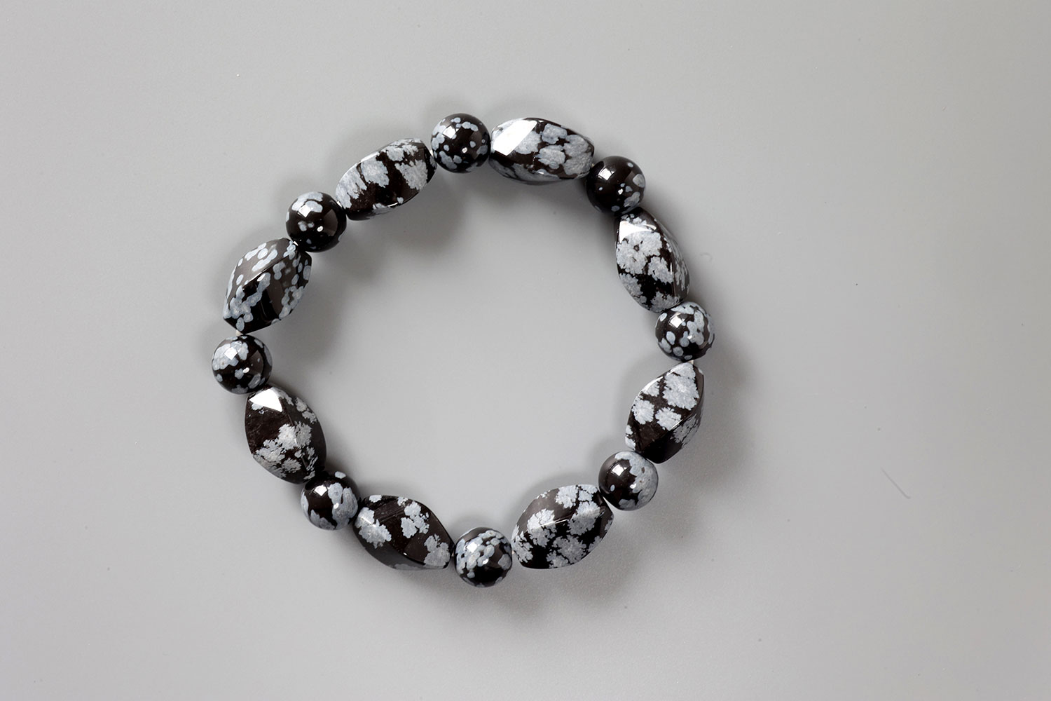 Armband "Schneeflocken-Obsidian"