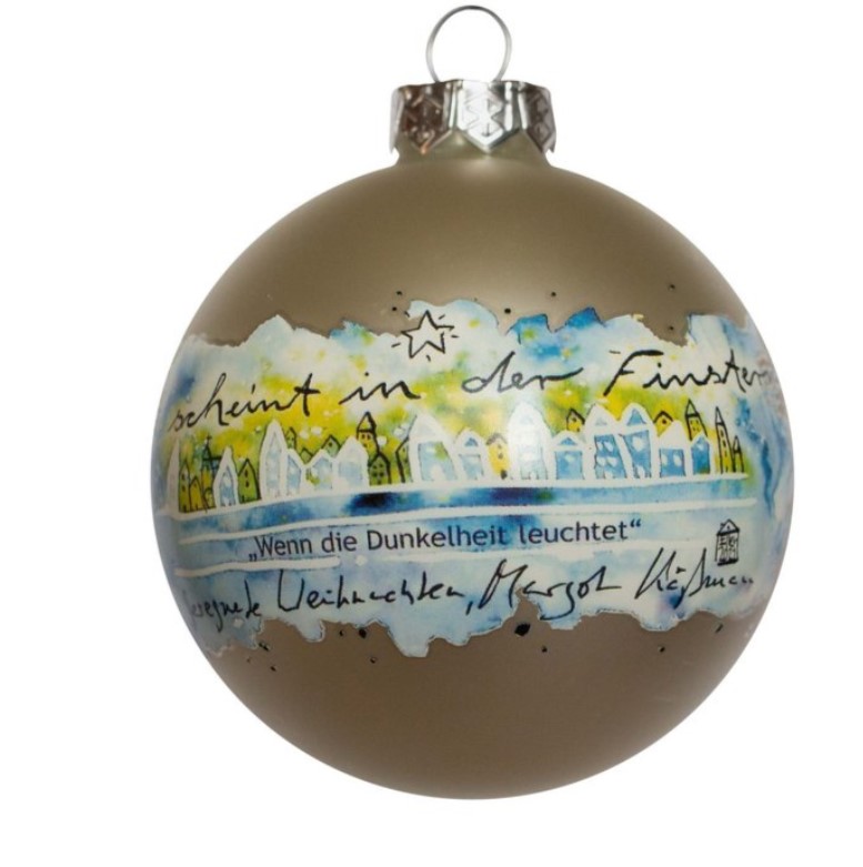 Margot Käßmann Christbaumkugel "Licht scheint in der Finsternis"