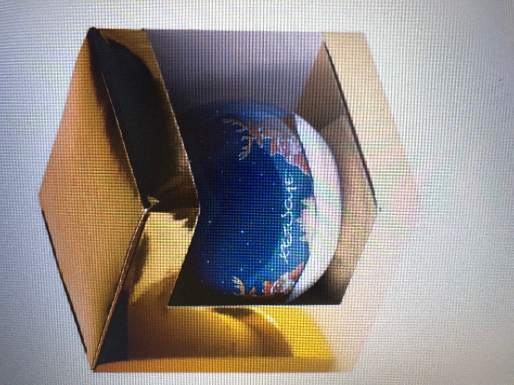 Christbaumkugel Tetsche - Elch mit Weihnachten