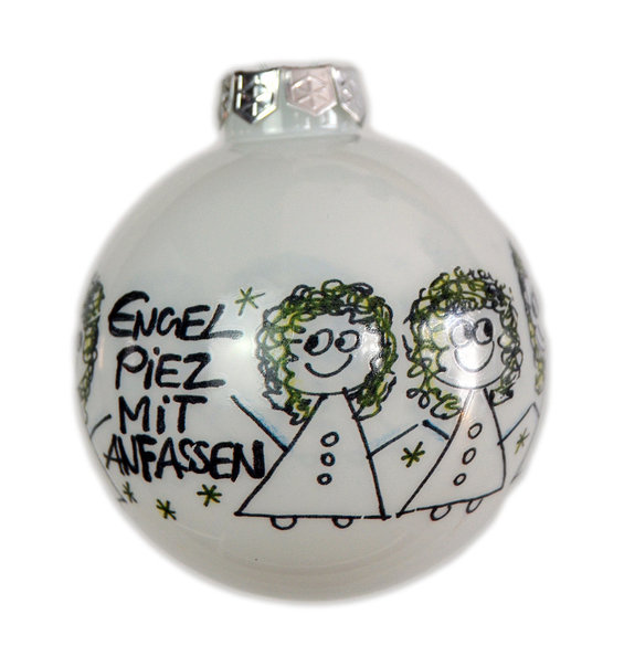 Ina Müller Christbaumkugel "Engelpiez mit Anfassen"