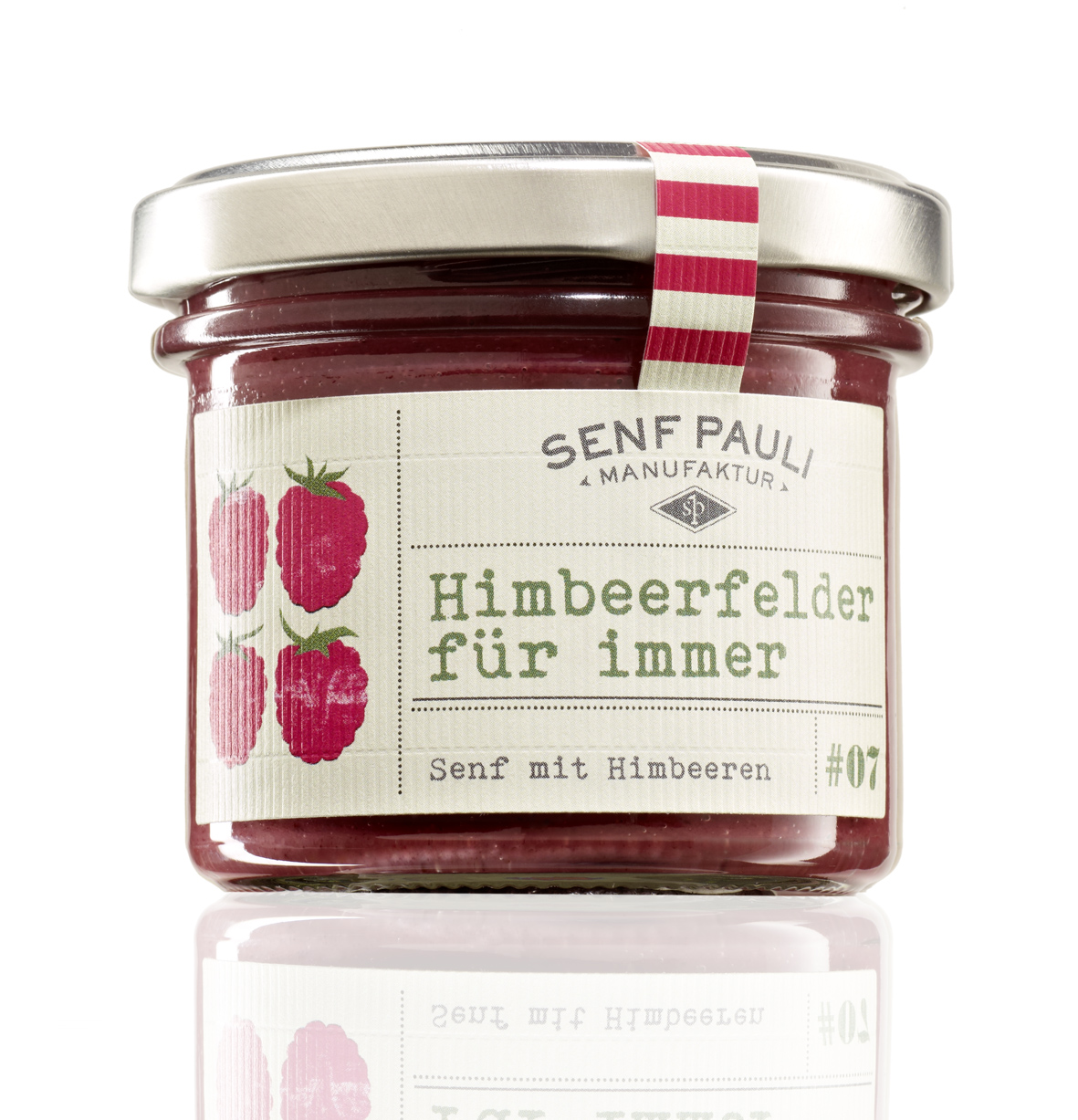 Himbeerfelder für immer: Senf mit Himbeeren